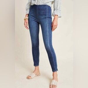 Anthropologie Pilcro High Rise Denim Legging 28 6 skinny jeans jegging dark wash